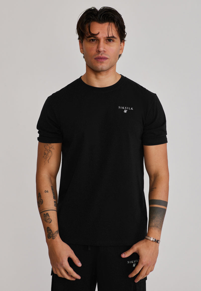 Black T-Shirt and Shorts Set (1)