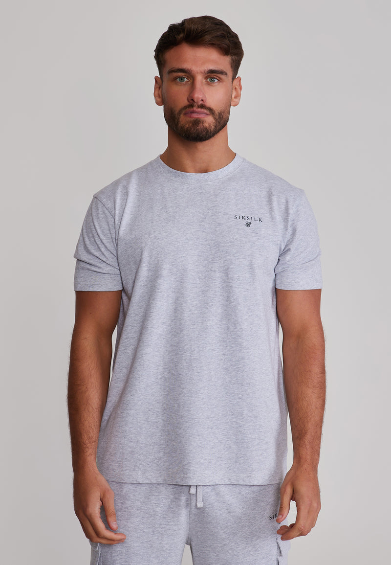 Grey Marl T-Shirt and Shorts Set (1)