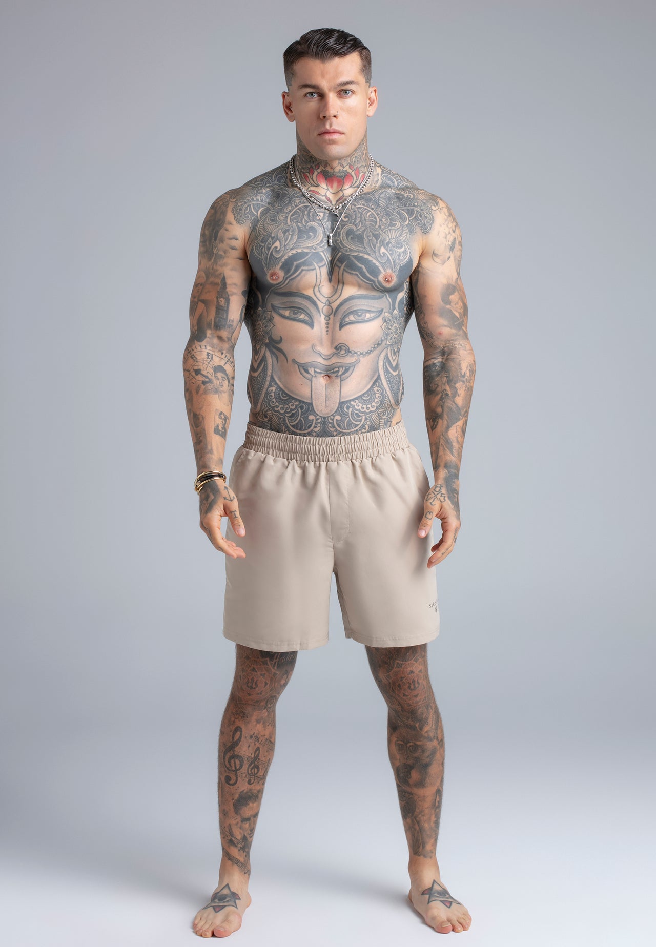 Black and Beige Pack of 2 Swim Shorts (4)