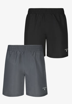 Black Grey Pack of 2 Swim Shorts
