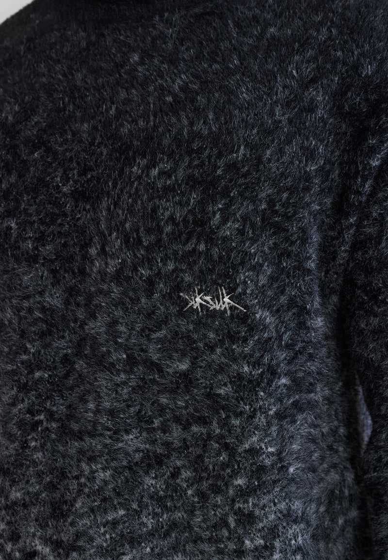 Black and White Knitted Fade Sweater (1)