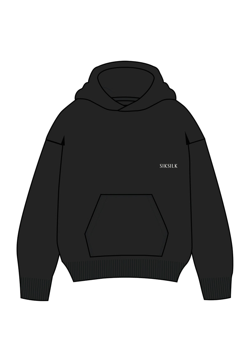 Black Knitted Hoodie