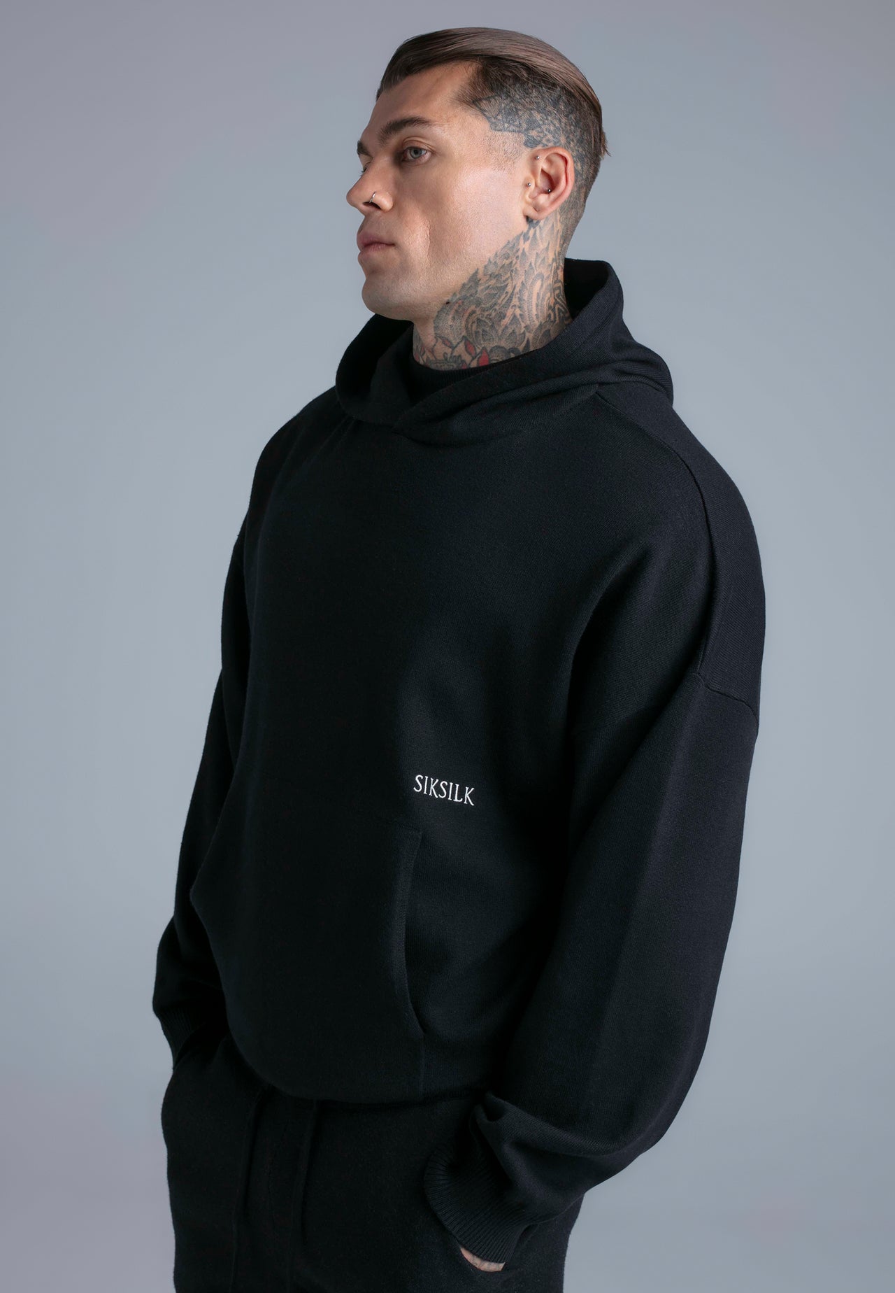 Black Knitted Hoodie (2)