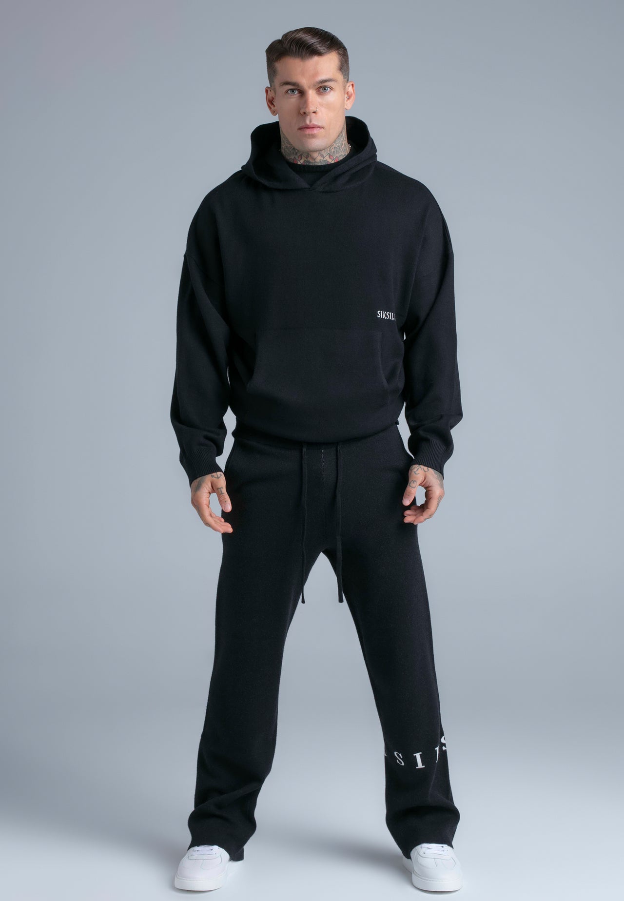 Black Knitted Hoodie (3)