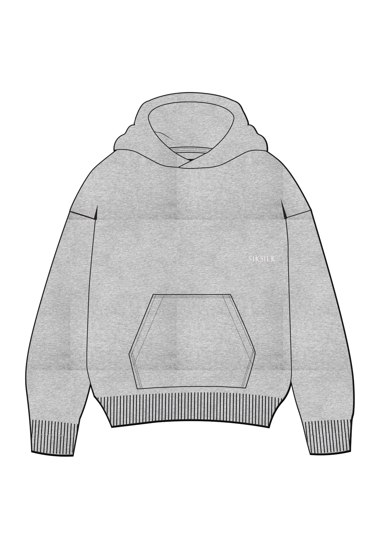Grey Marl Knitted Hoodie
