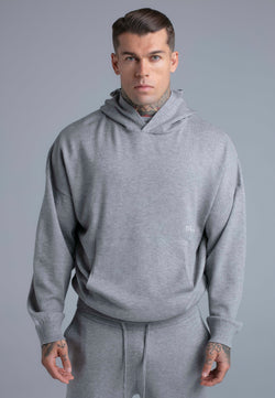 Grey Marl Knitted Hoodie