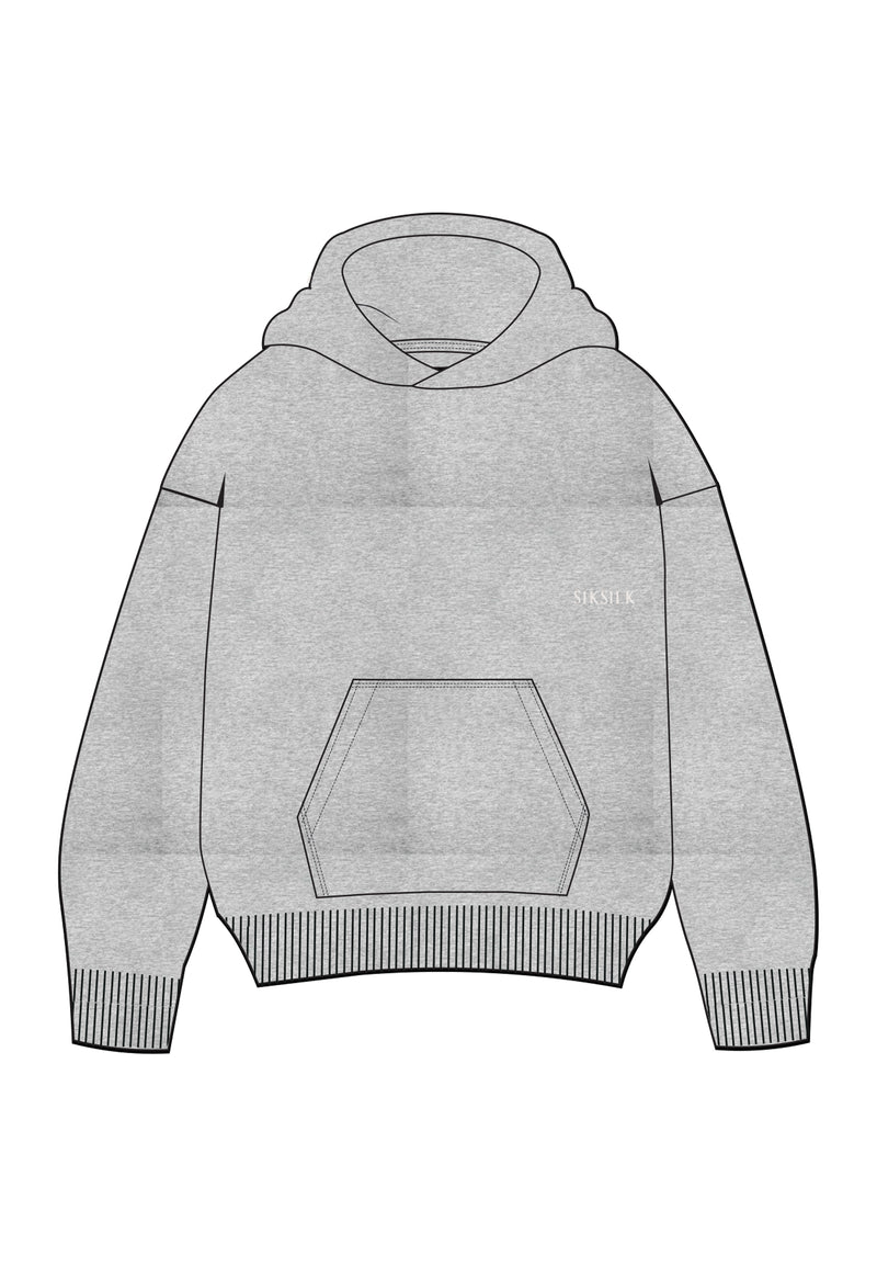 Grey Marl Knitted Hoodie