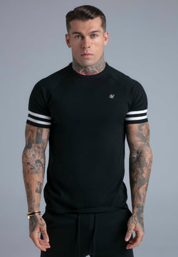 Black Knitted T-Shirt