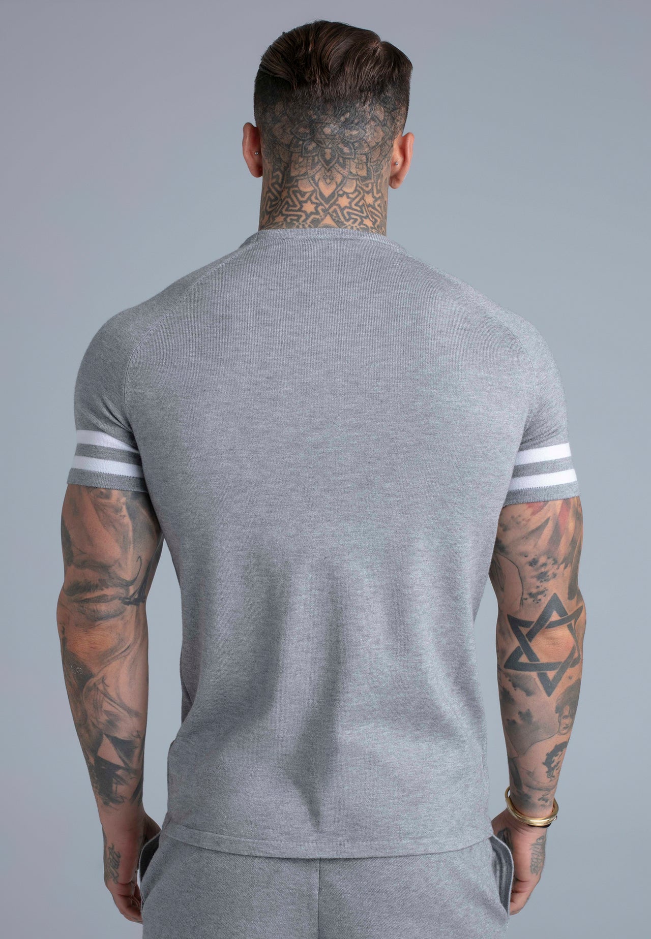 Grey Marl Knitted T-Shirt (4)