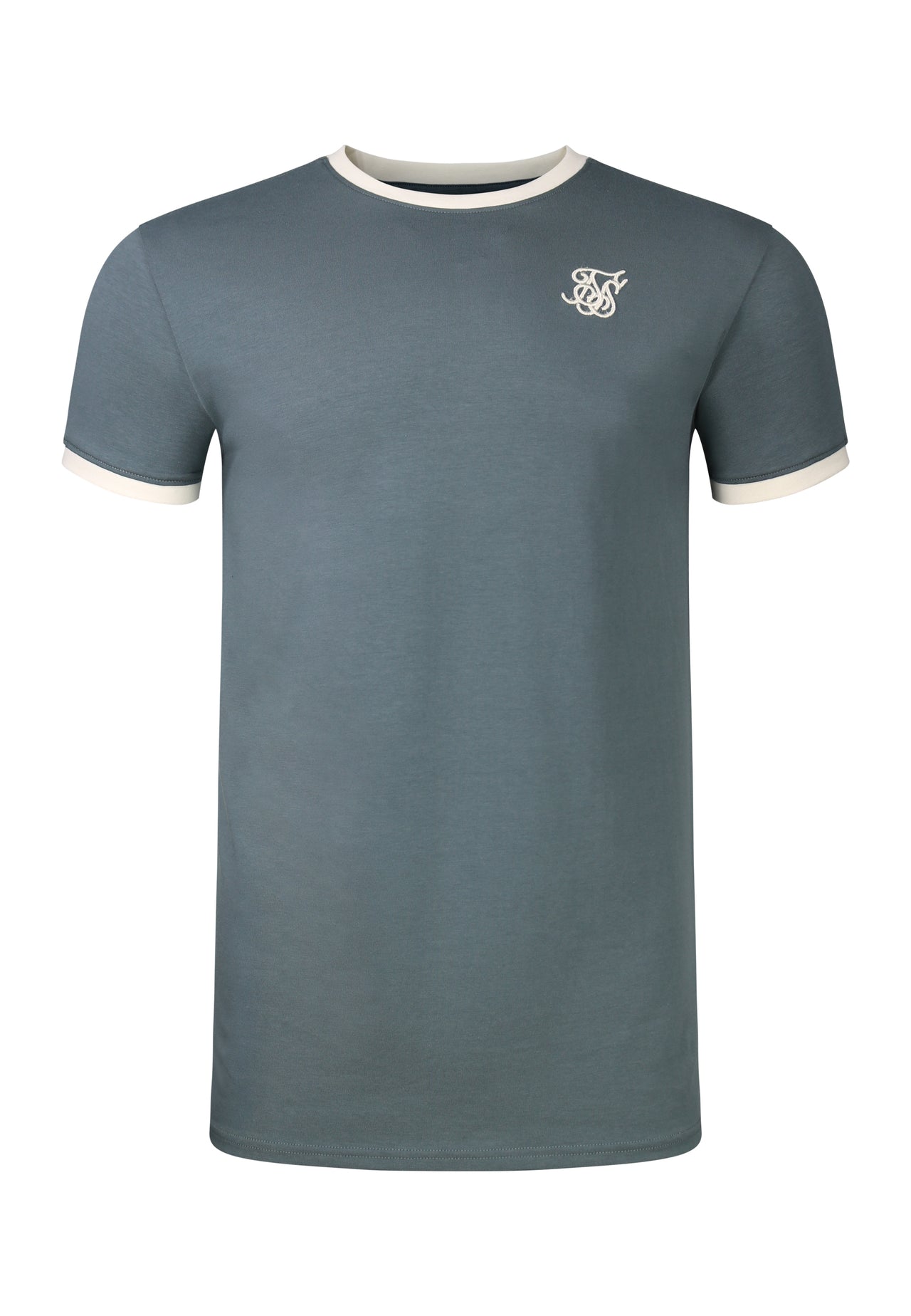 Blue and Ecru Stripe Ringer T-Shirt (5)