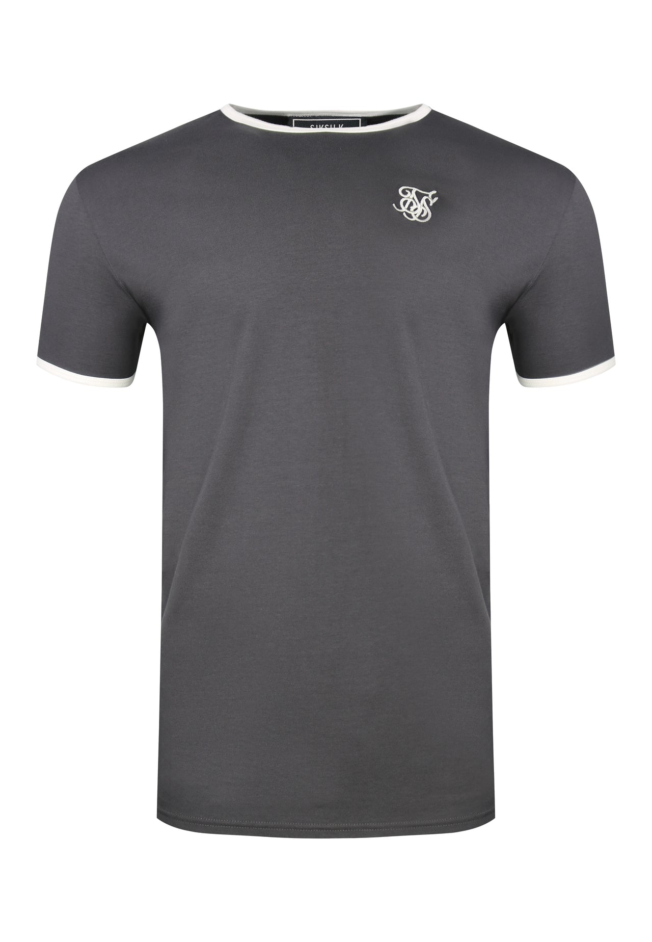 Grey and Ecru Ringer T-Shirt (5)