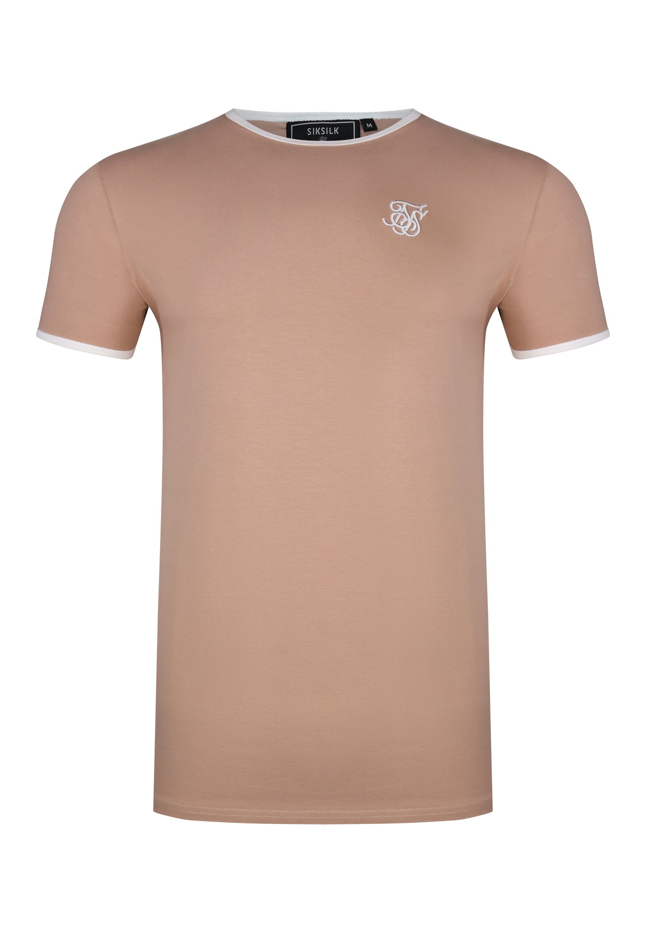 Beige and White Ringer T-Shirt (5)