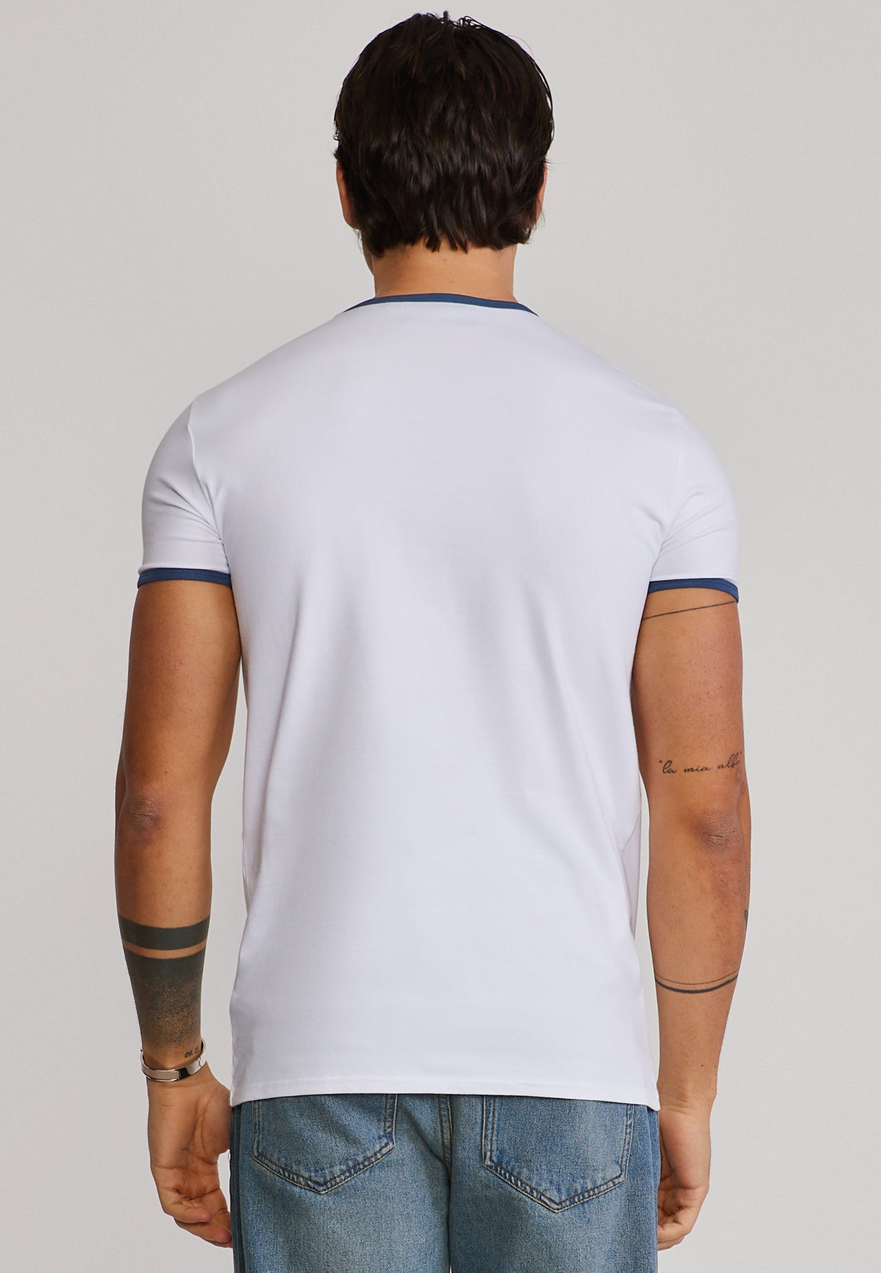 White and Blue Ringer T-Shirt (4)