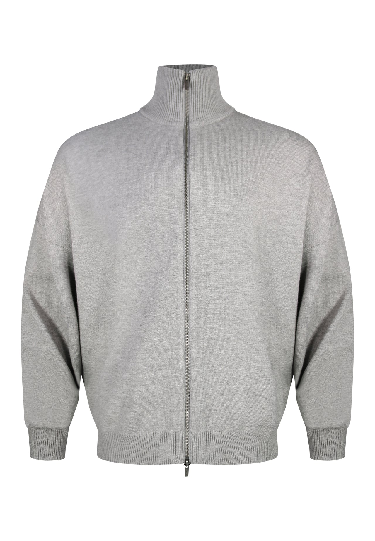 Grey Marl Knitted Cardigan (5)