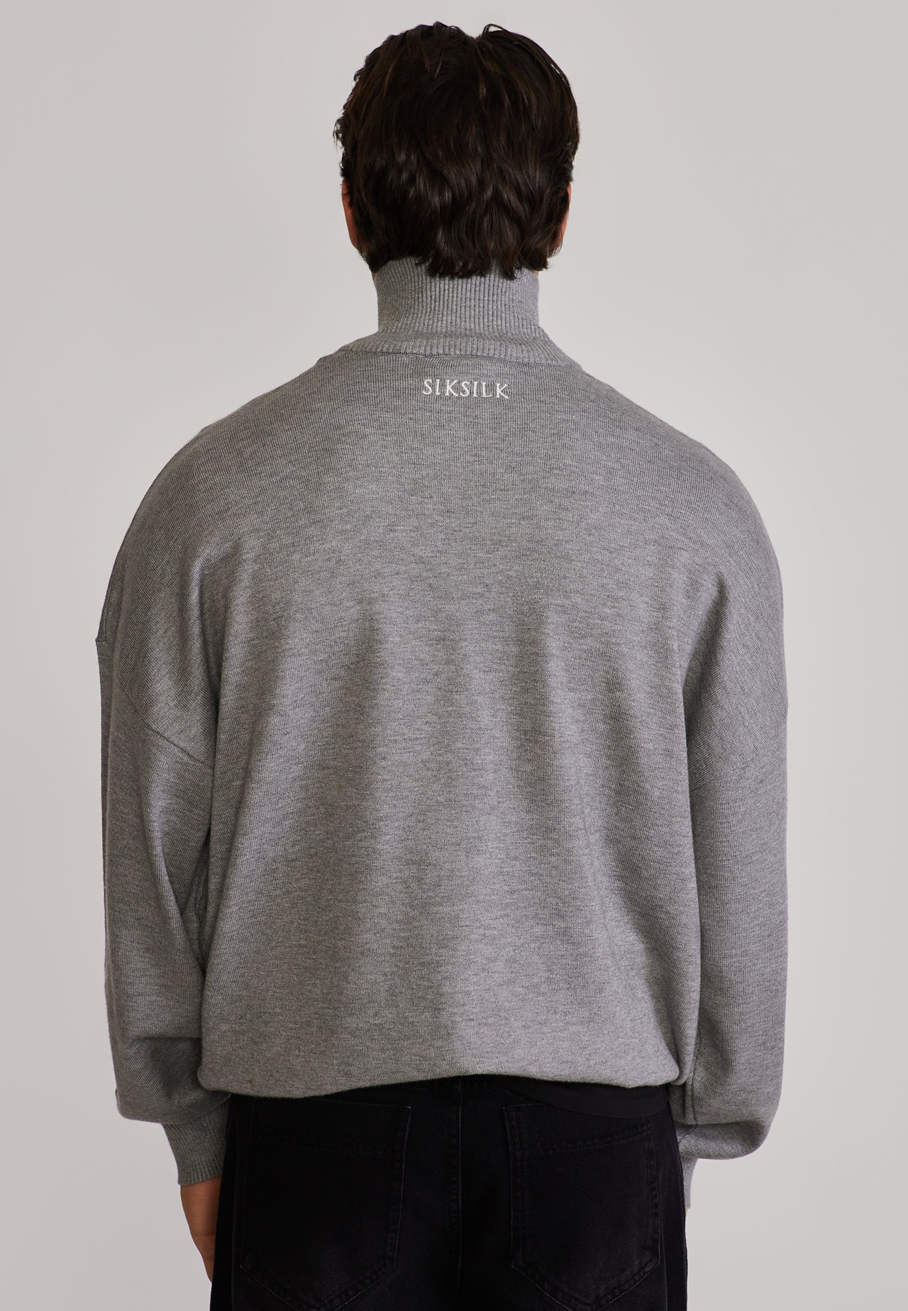 Grey Marl Knitted Cardigan (4)