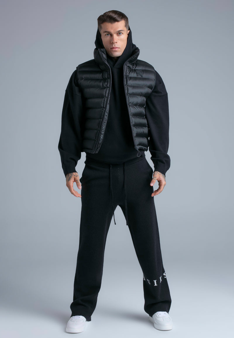 Black Knitted Track Pants (1)