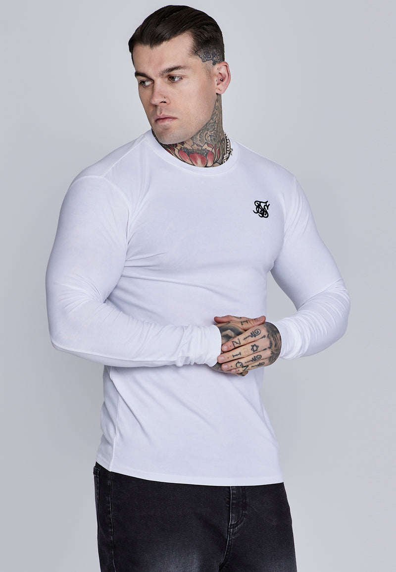 White Essentials LS T-Shirt