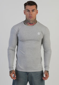 Grey Marl Essentials LS T-Shirt
