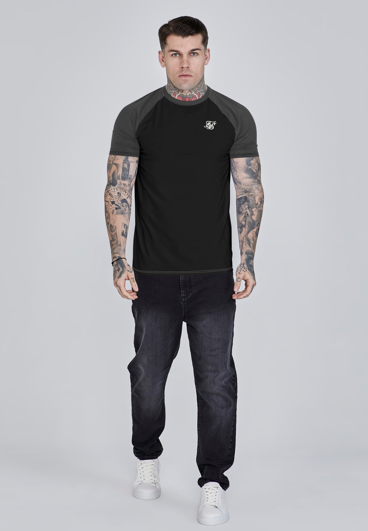 Black and Grey Raglan T-Shirt (1)