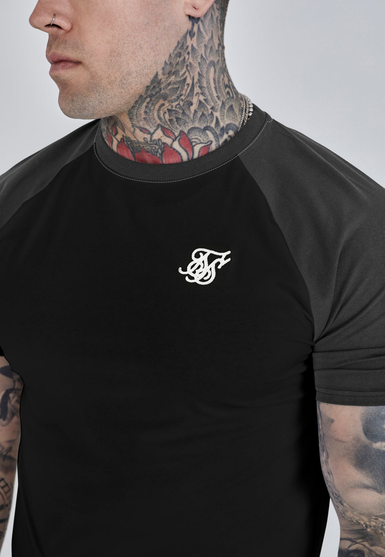 Black and Grey Raglan T-Shirt (2)