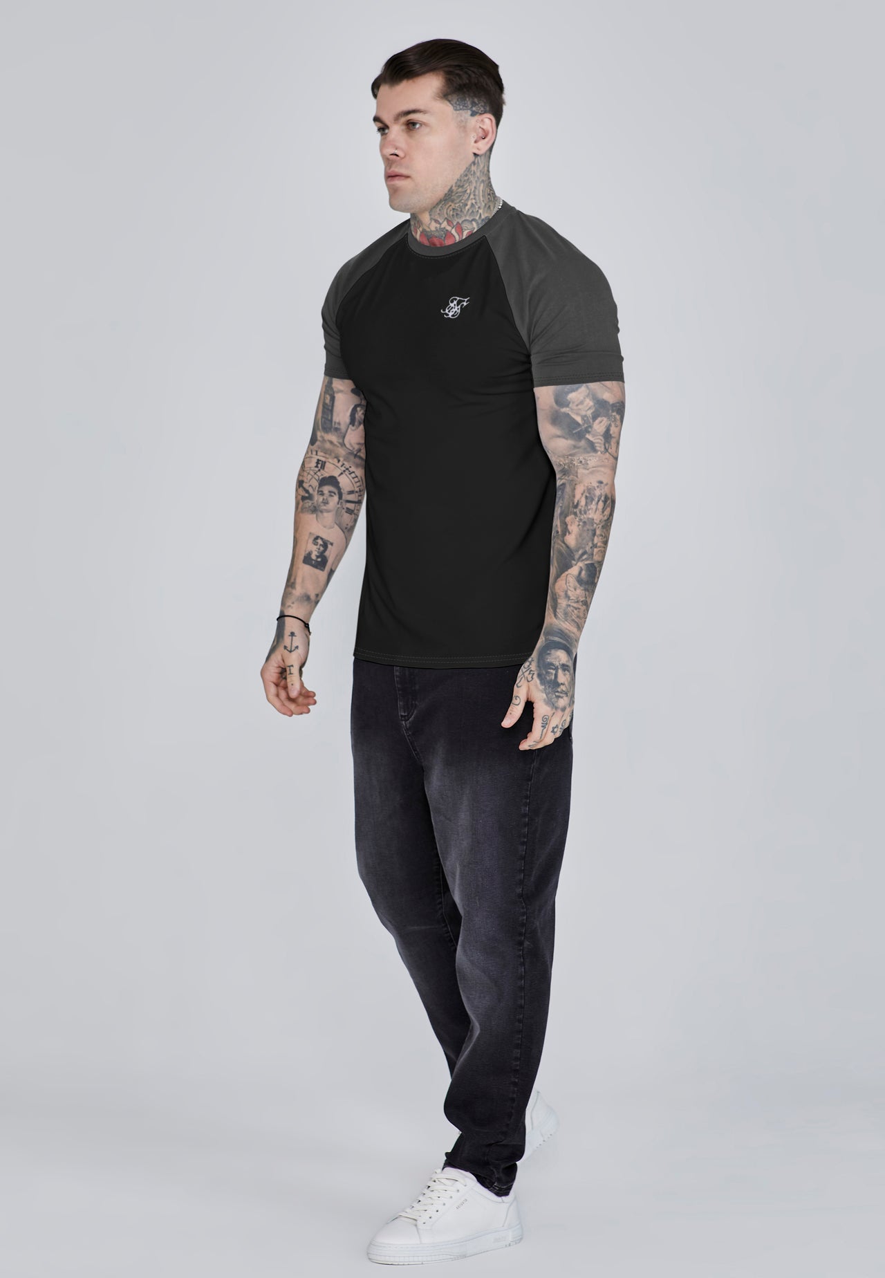 Black and Grey Raglan T-Shirt (3)