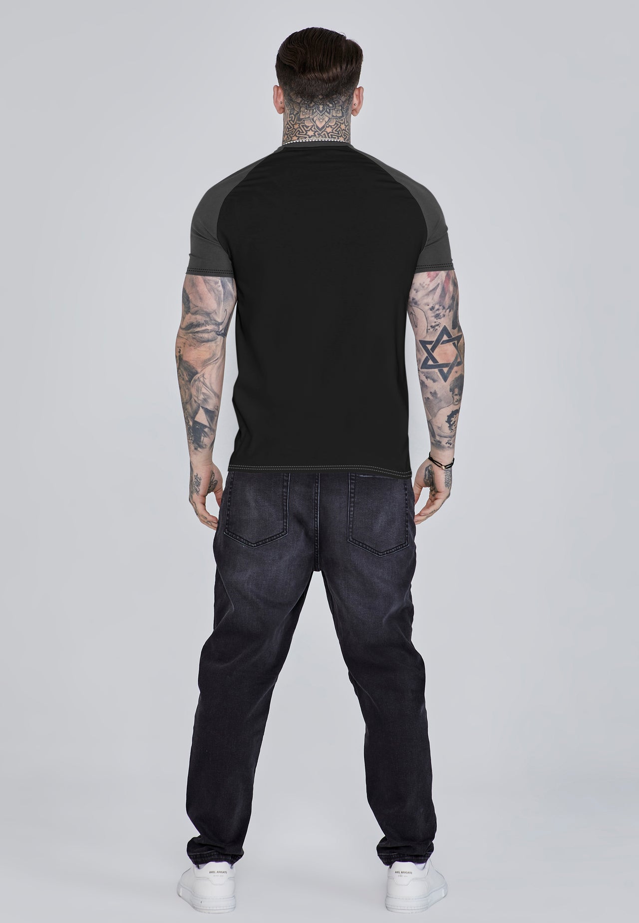 Black and Grey Raglan T-Shirt (4)