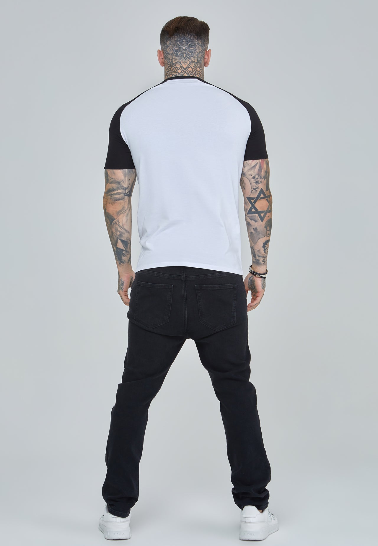 White and Black Raglan T-Shirt (3)