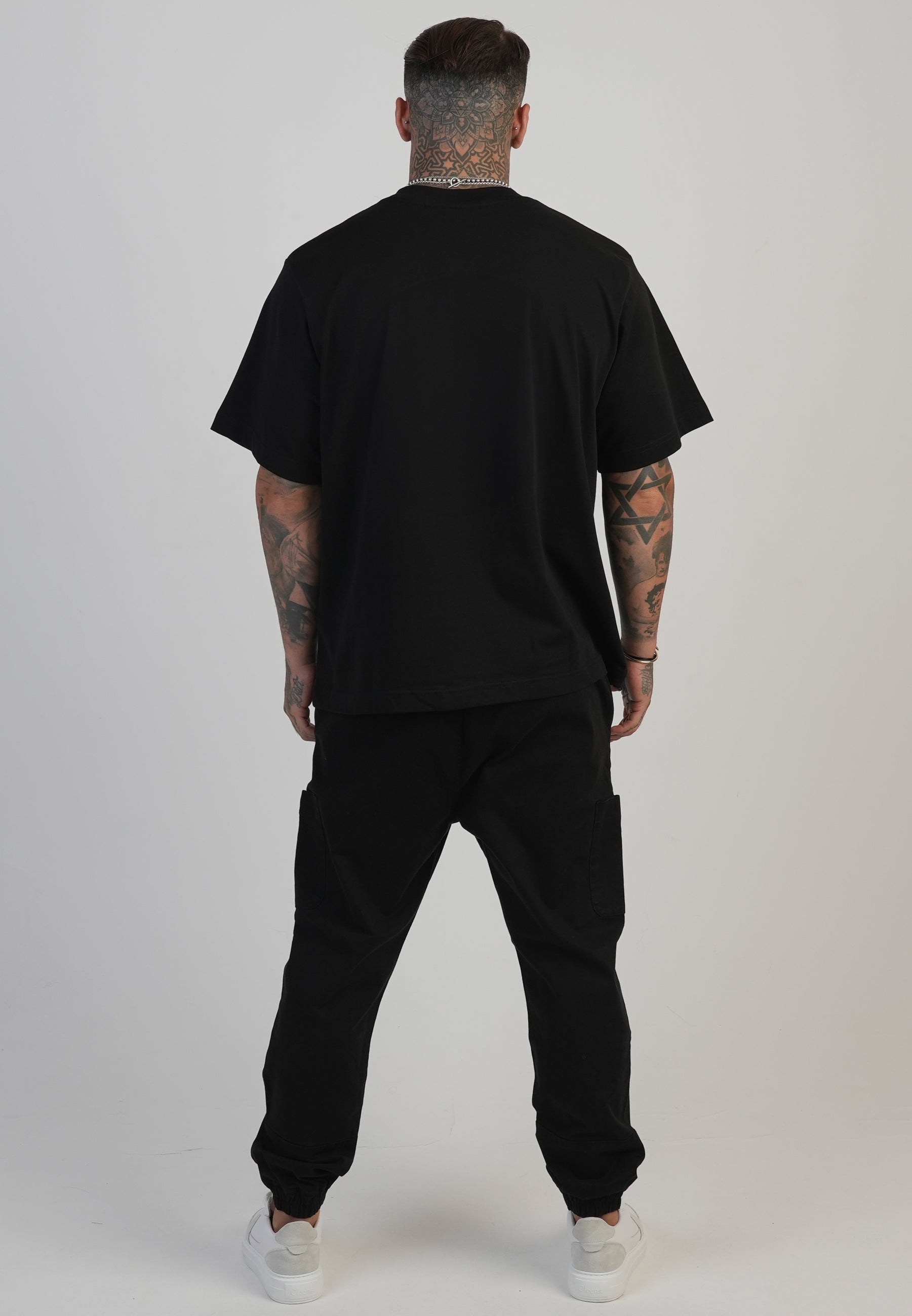 SikSilk Mens Black Oversized T-Shirt | SikSilk US