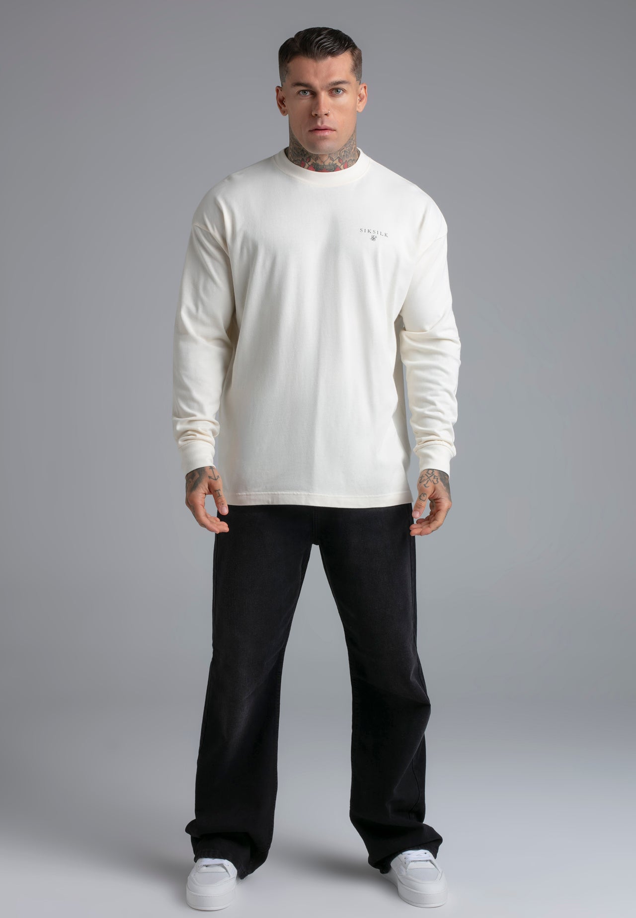 Ecru Long Sleeve T-Shirt (2)