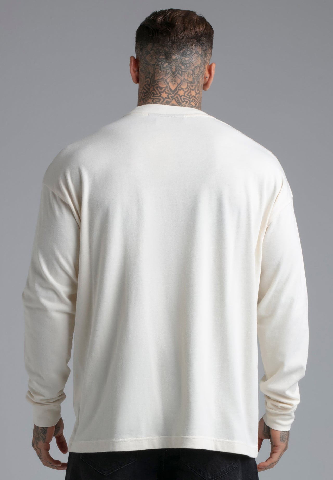 Ecru Long Sleeve T-Shirt (4)