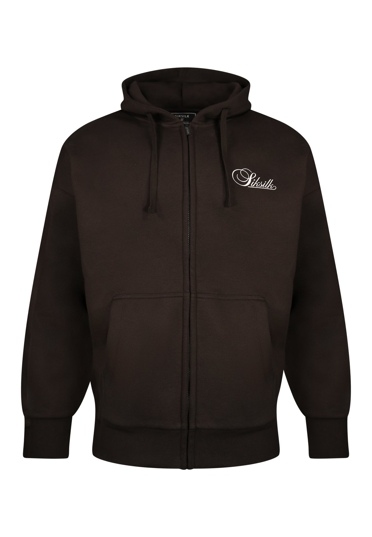 Brown Essentials Full Zip Hoodie (6)