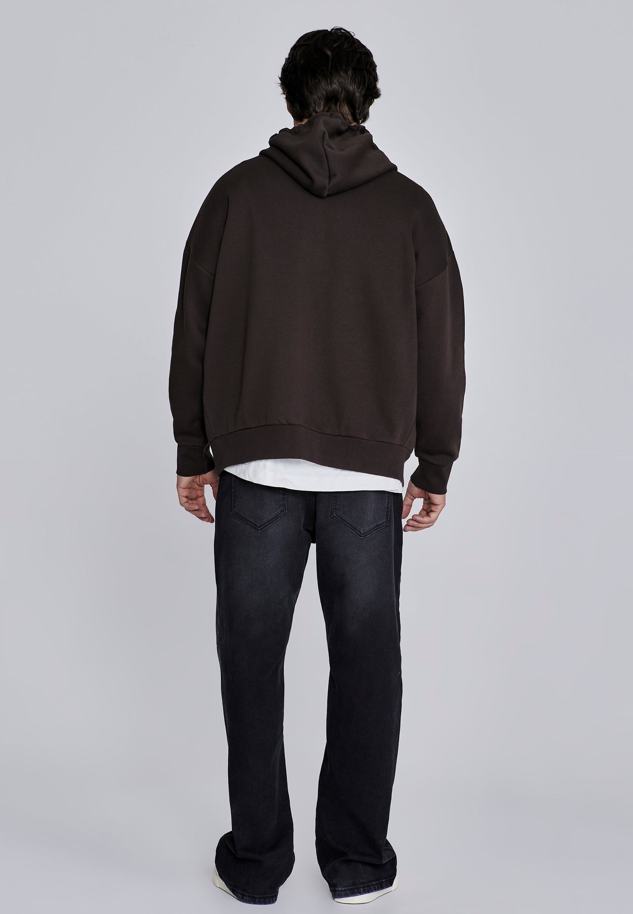 Brown Essentials Full Zip Hoodie (4)