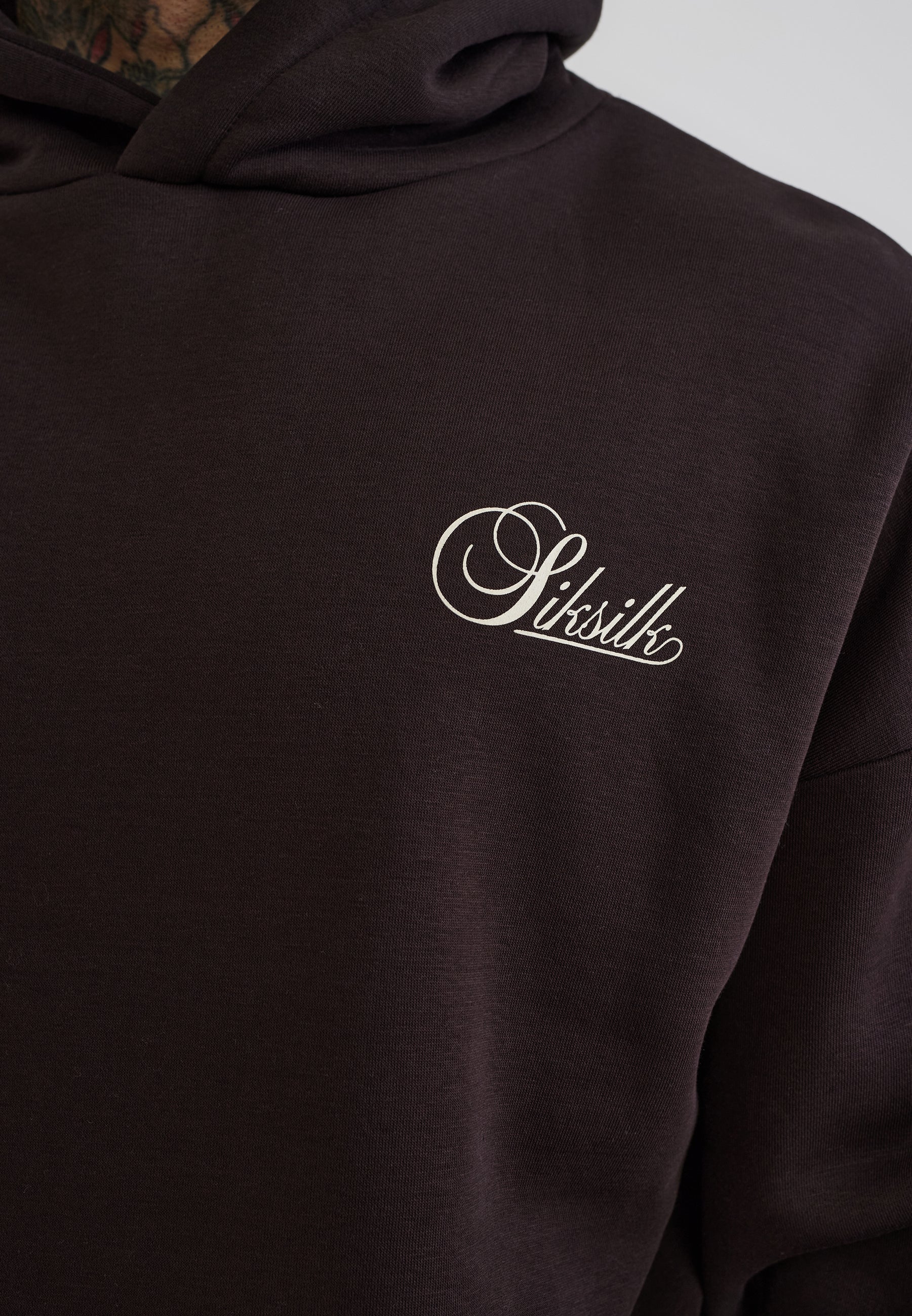 SikSilk Mens Brown Essentials Hoodie | SikSilk US