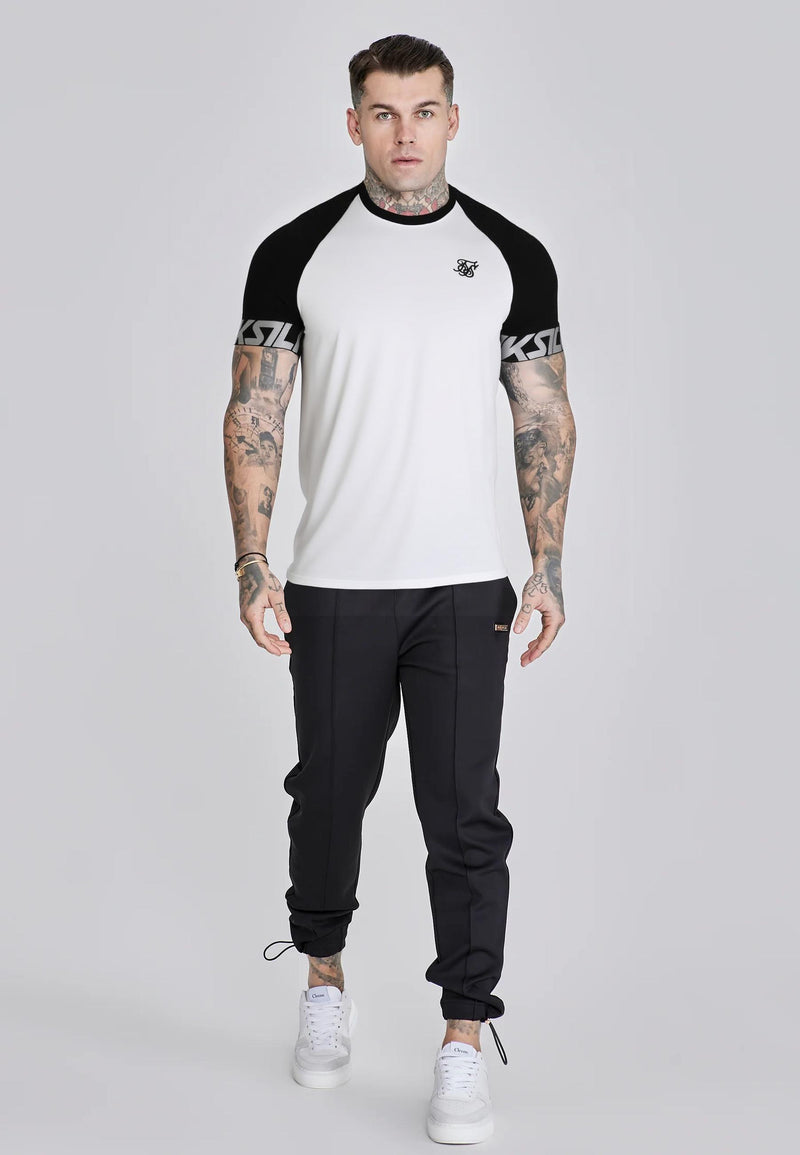 White and Black Raglan Tech T-Shirt (1)