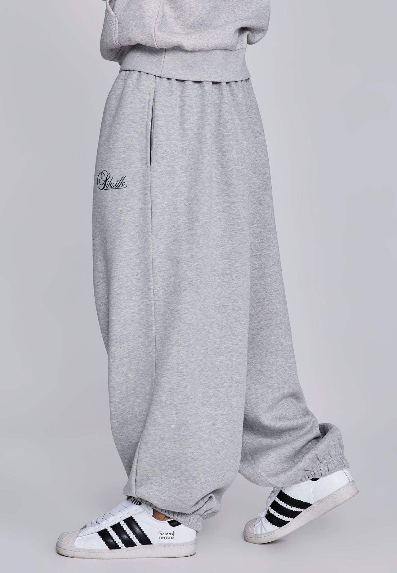 Grey Marl Essentials Joggers (2)