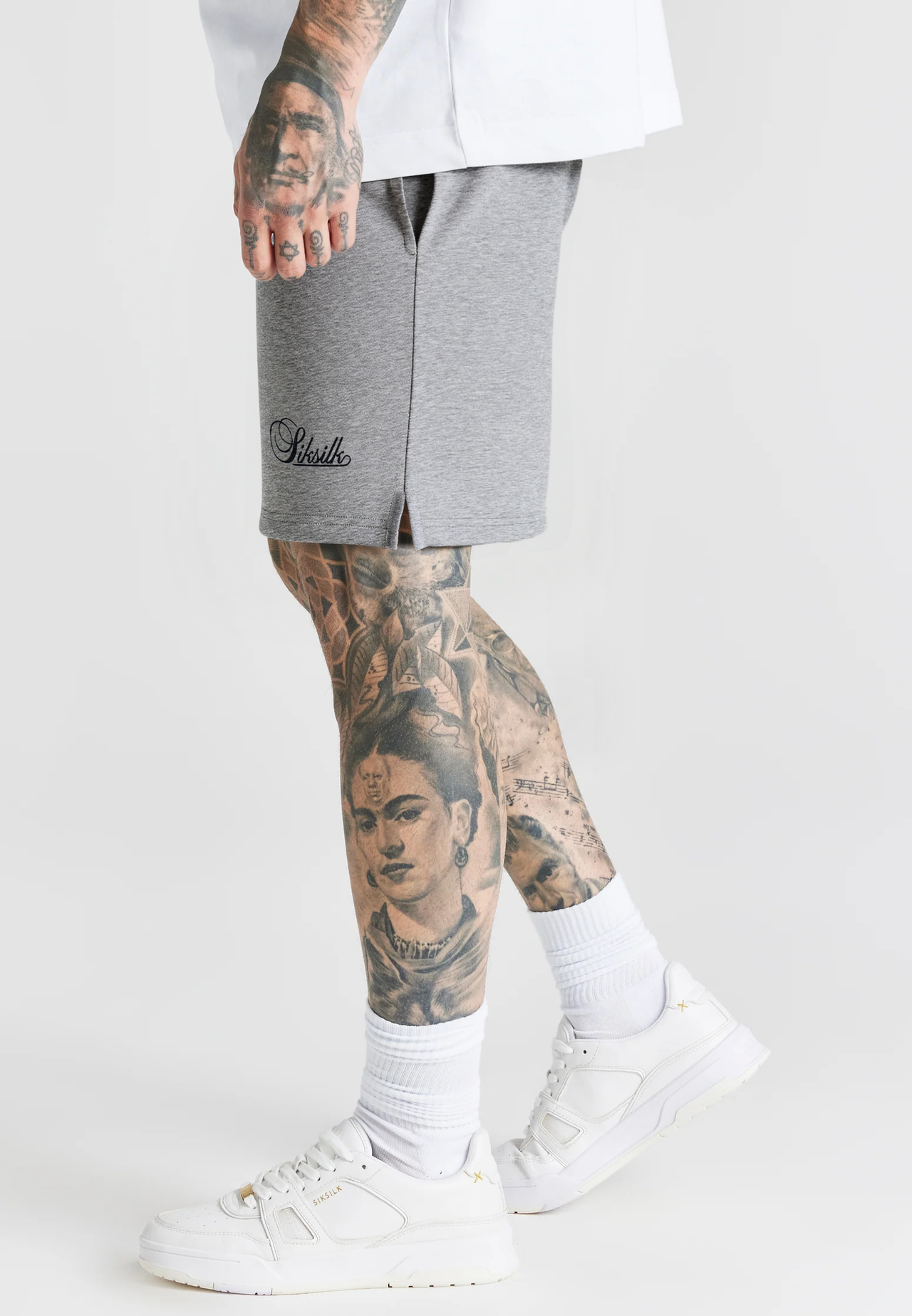 Grey Marl Essentials Shorts (2)
