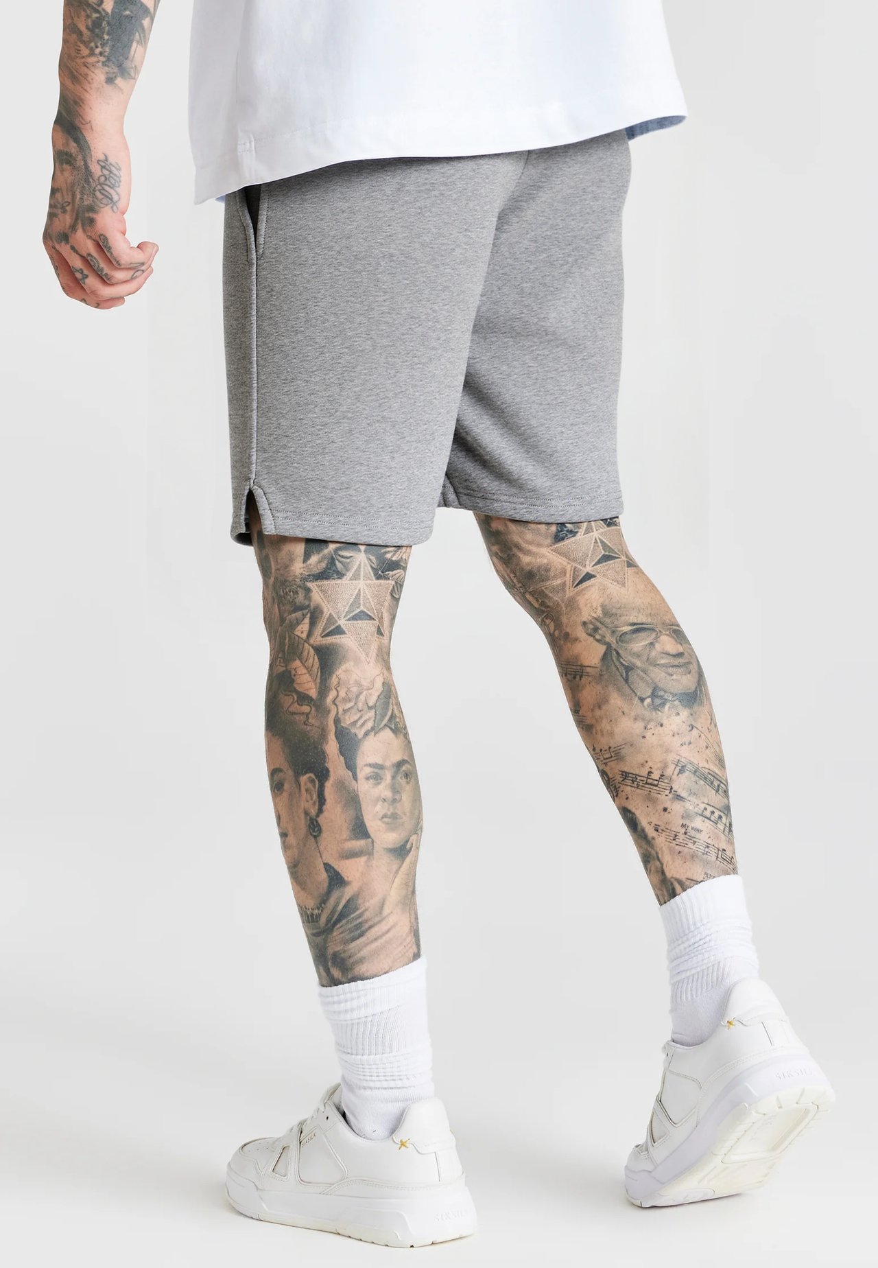 Grey Marl Essentials Shorts (3)
