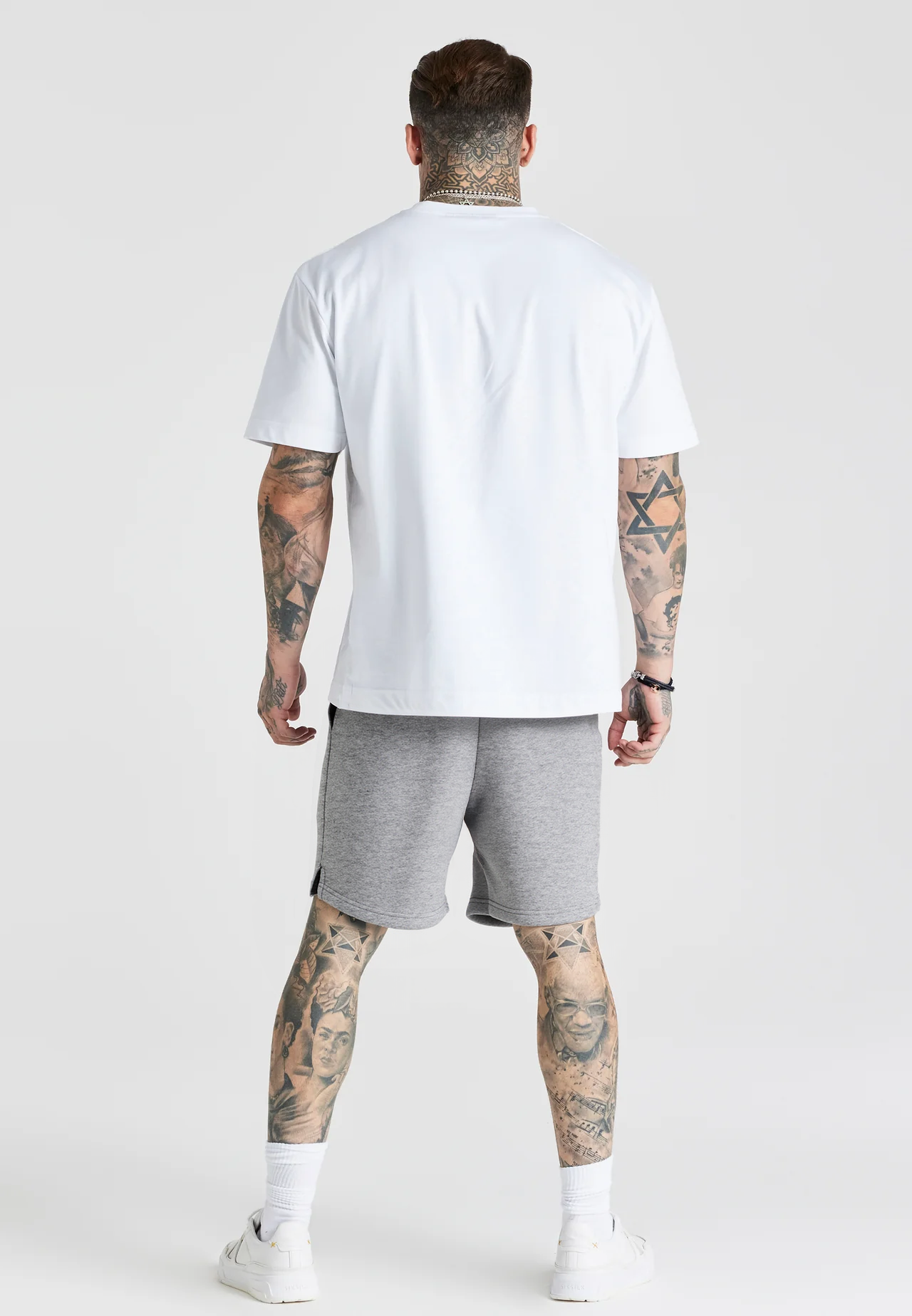 Grey Marl Essentials Shorts (4)