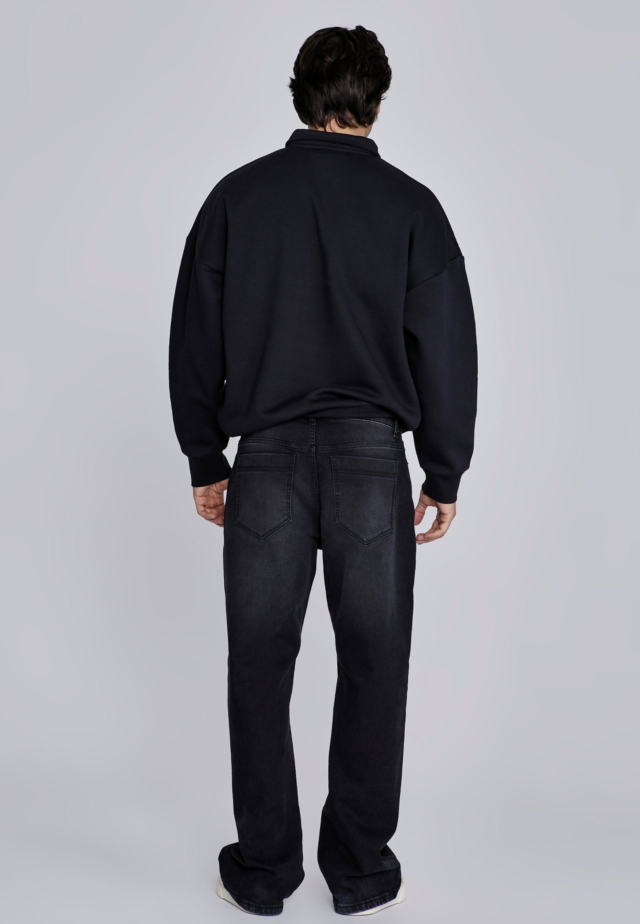 Black Essentials Polo Sweater (5)