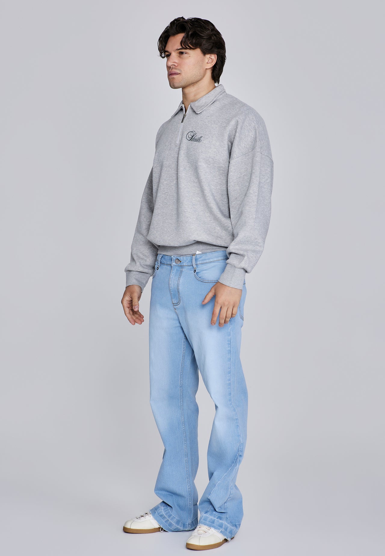 Grey Marl Essentials Polo Sweater (3)