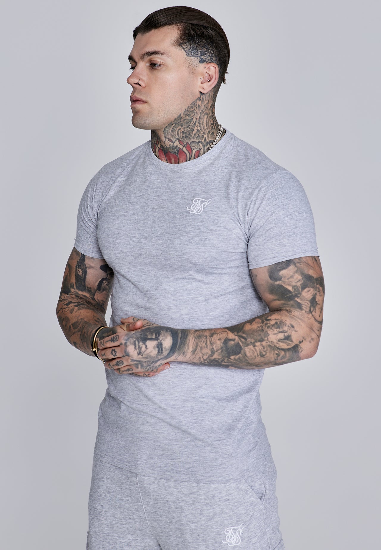 Grey Marl Essentials T-Shirt
