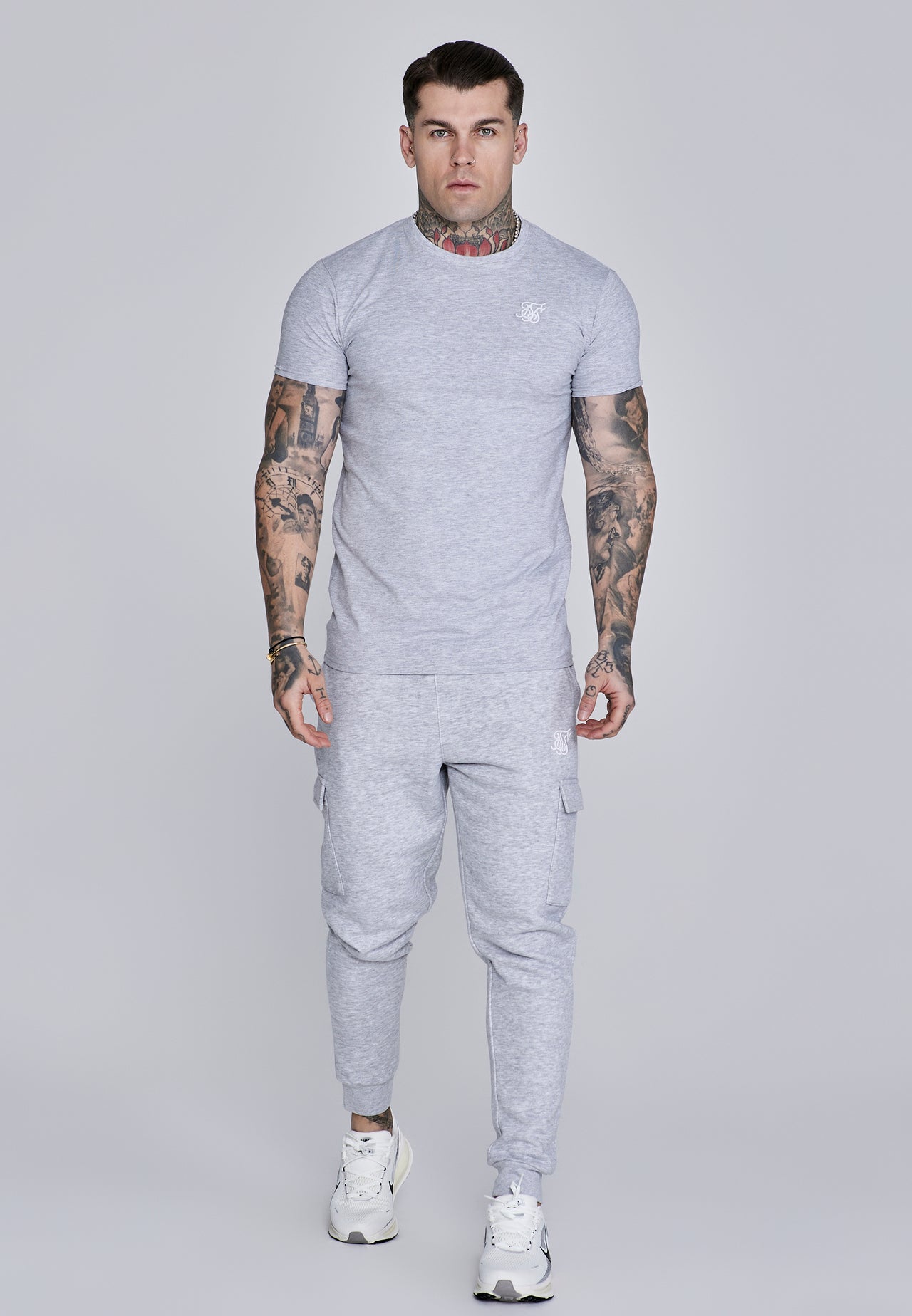 Grey Marl Essentials T-Shirt (2)