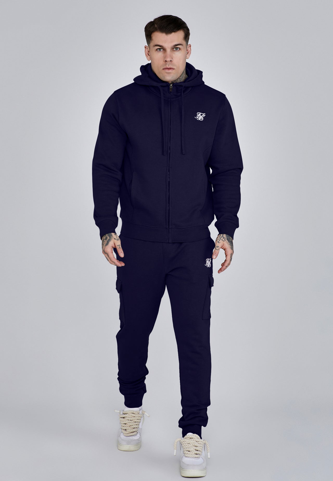 Navy Essentials Full Zip Hoodie (1)