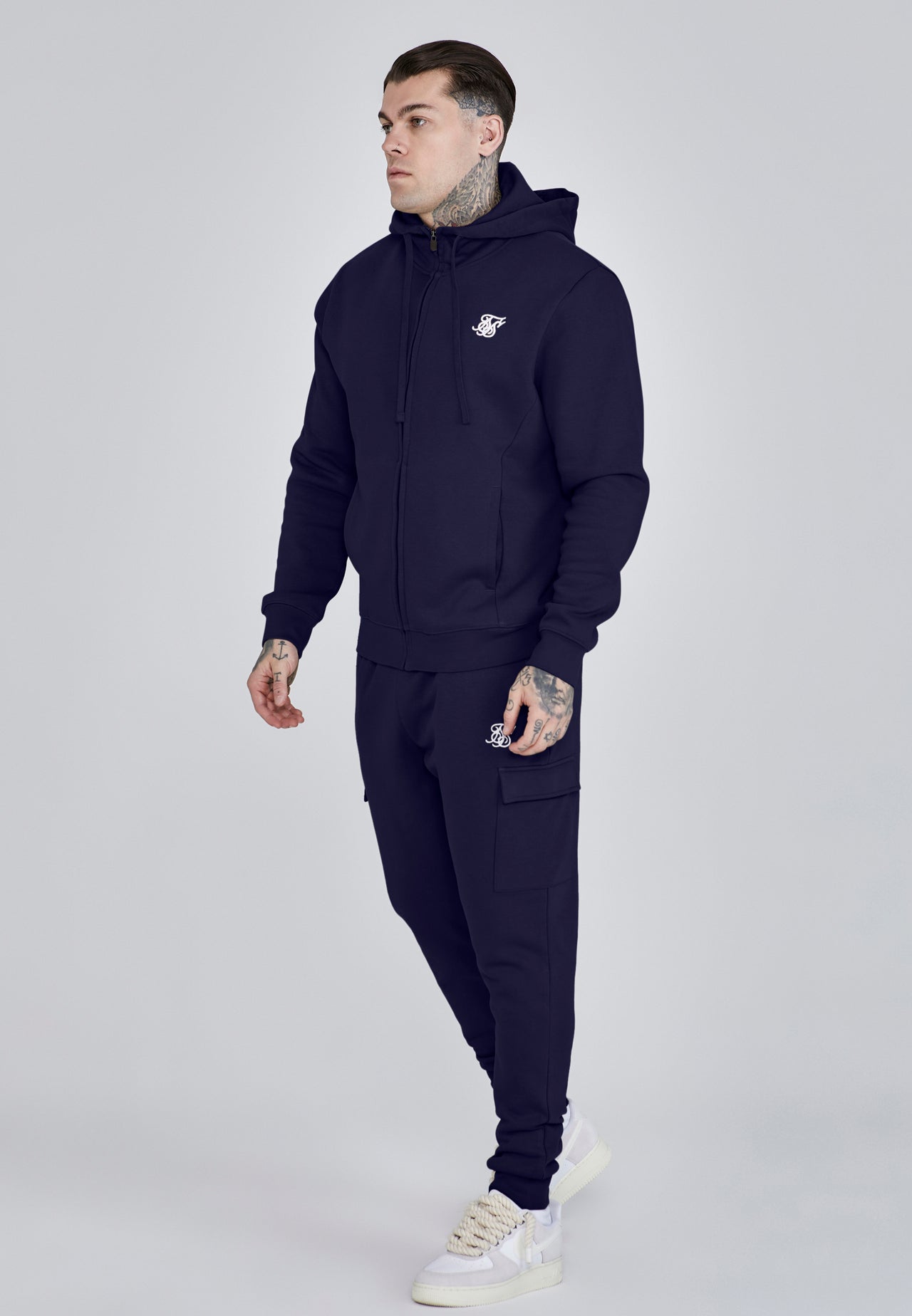 Navy Essentials Full Zip Hoodie (3)
