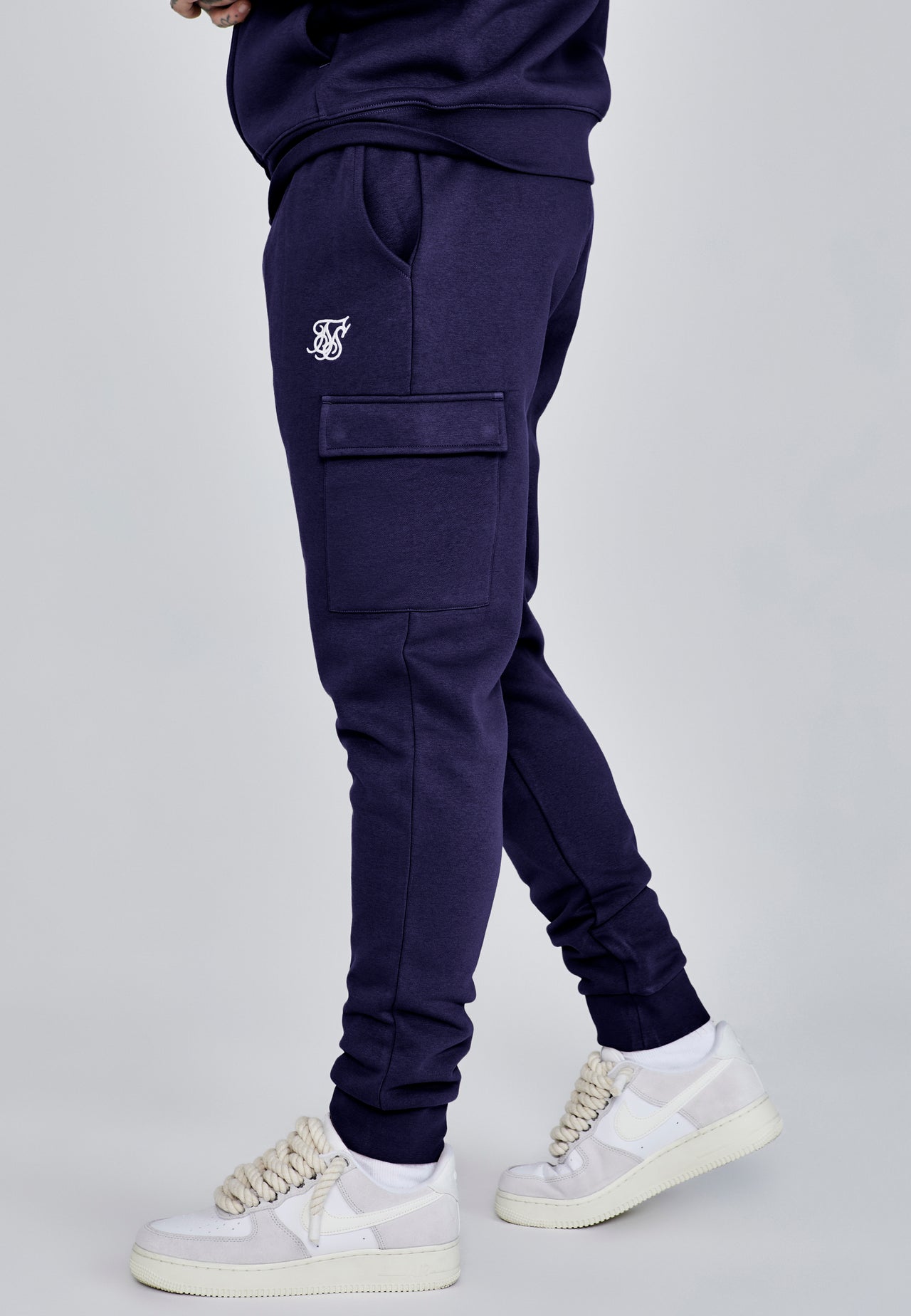 Navy Essentials Cargo Joggers (2)
