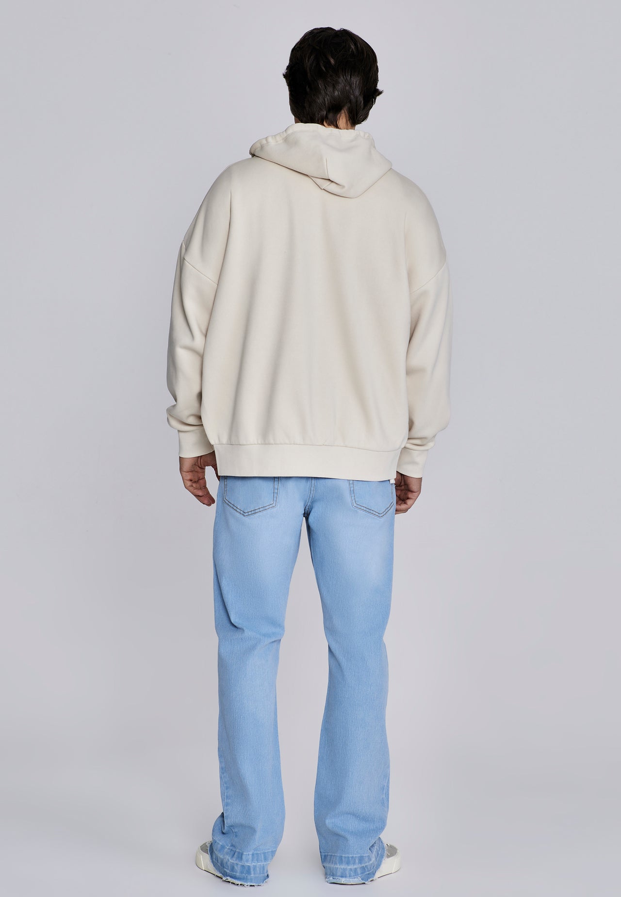 Ecru Essentials Full Zip Hoodie (4)