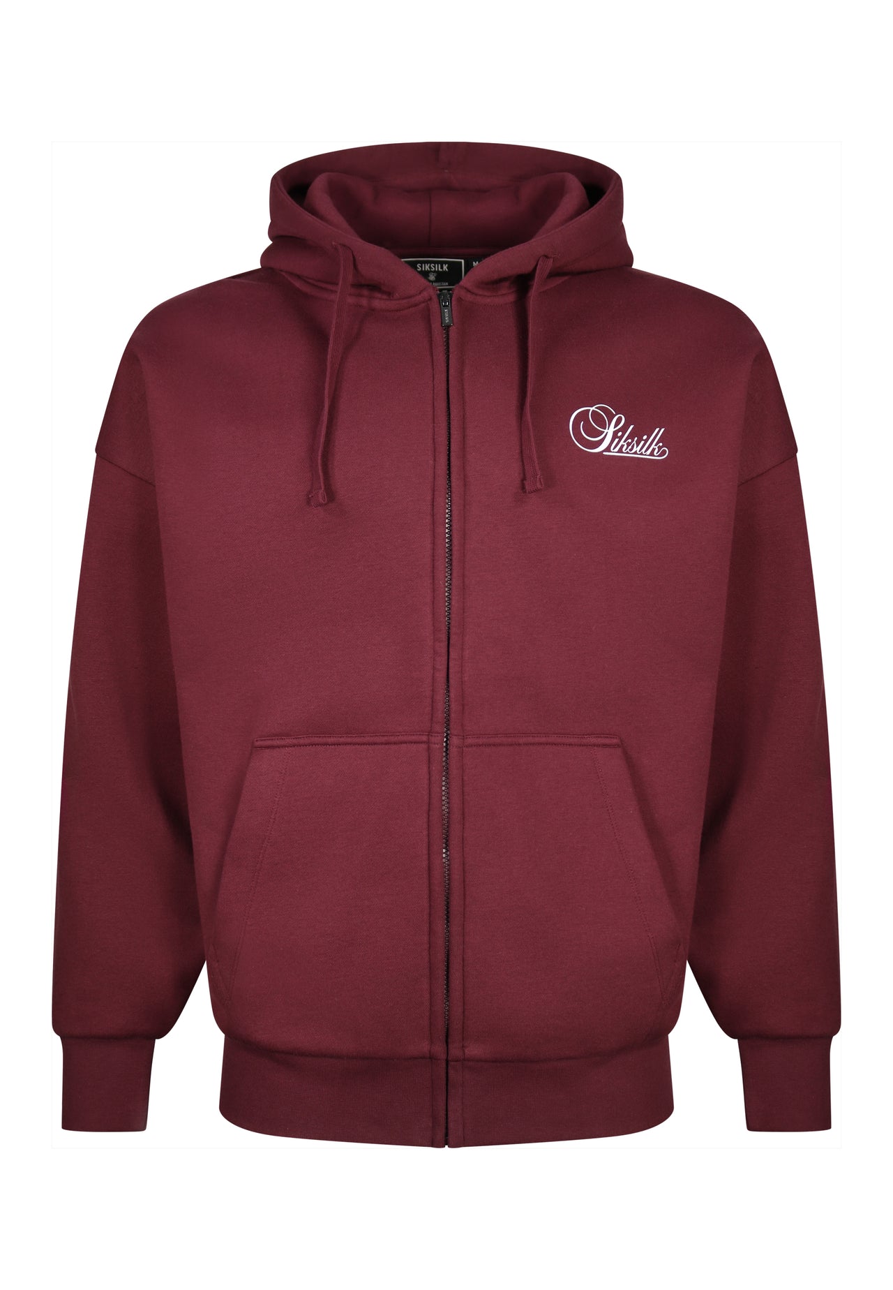 Burgundy Essentials Full Zip Hoodie (5)