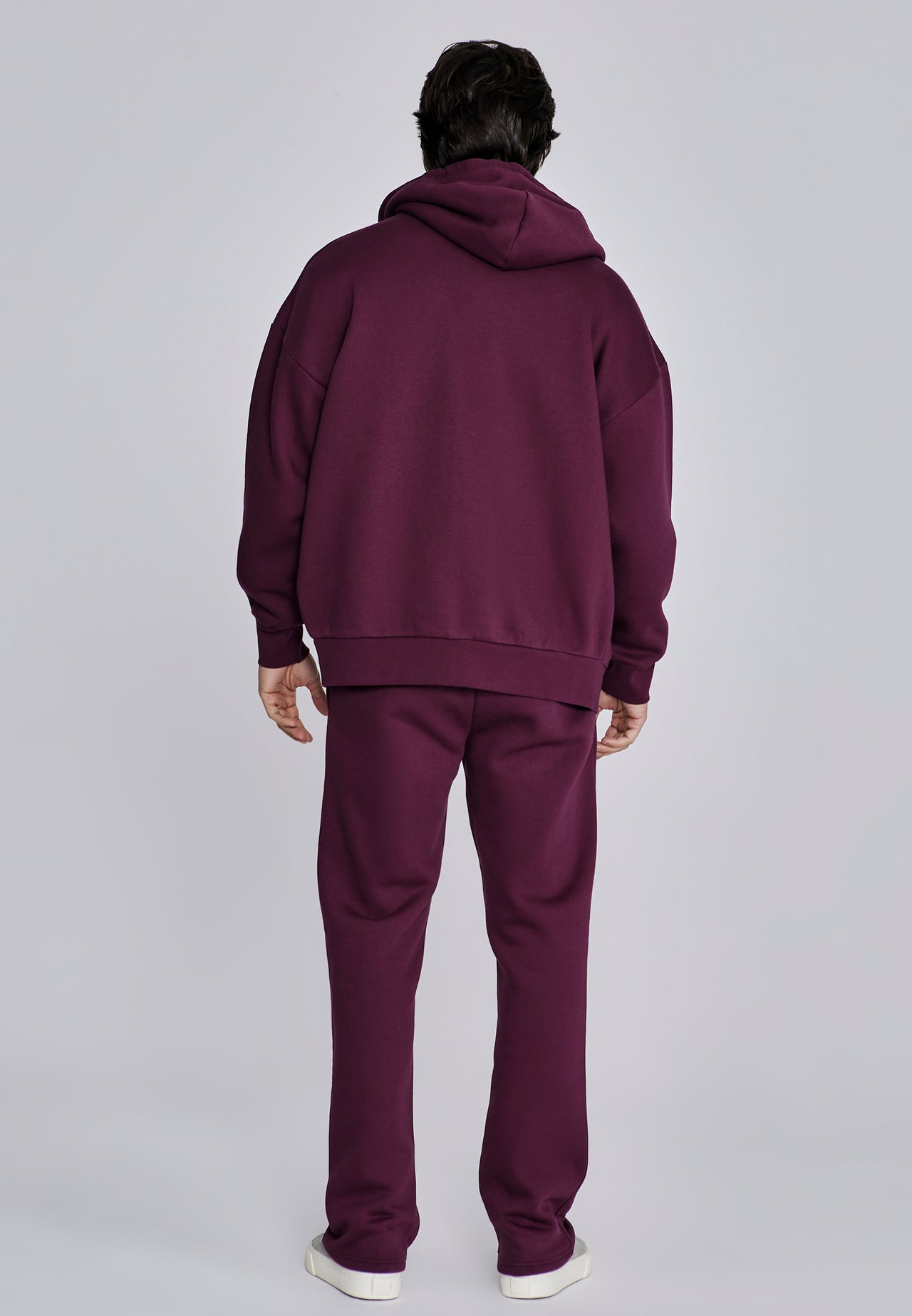 Burgundy Essentials Full Zip Hoodie (4)