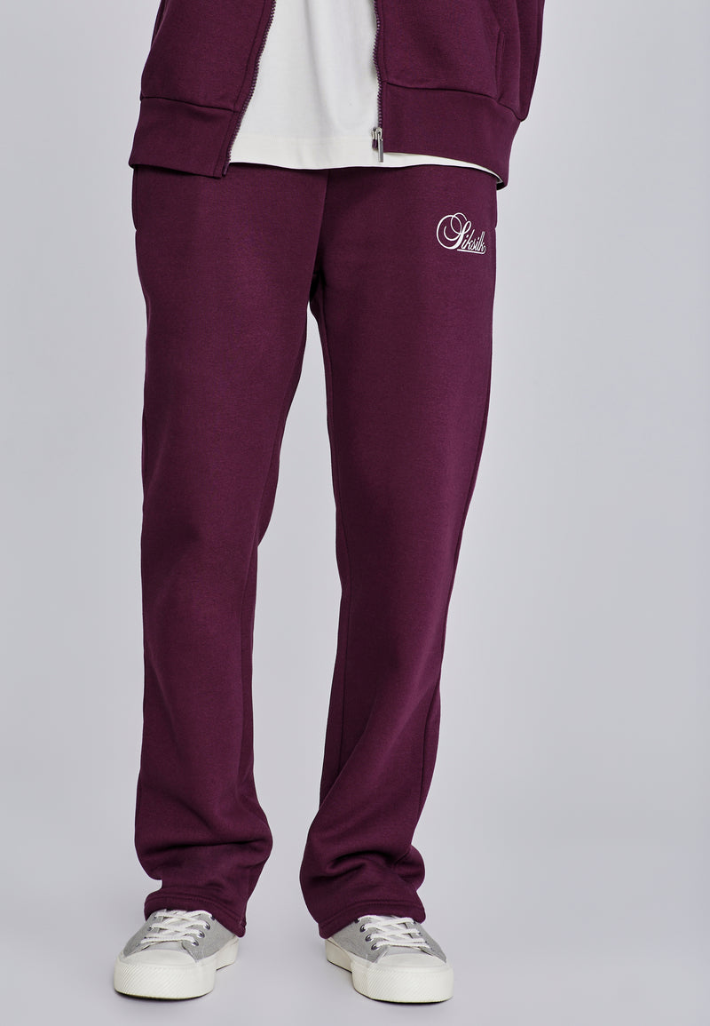 Burgundy Essentials Track Pants (1)