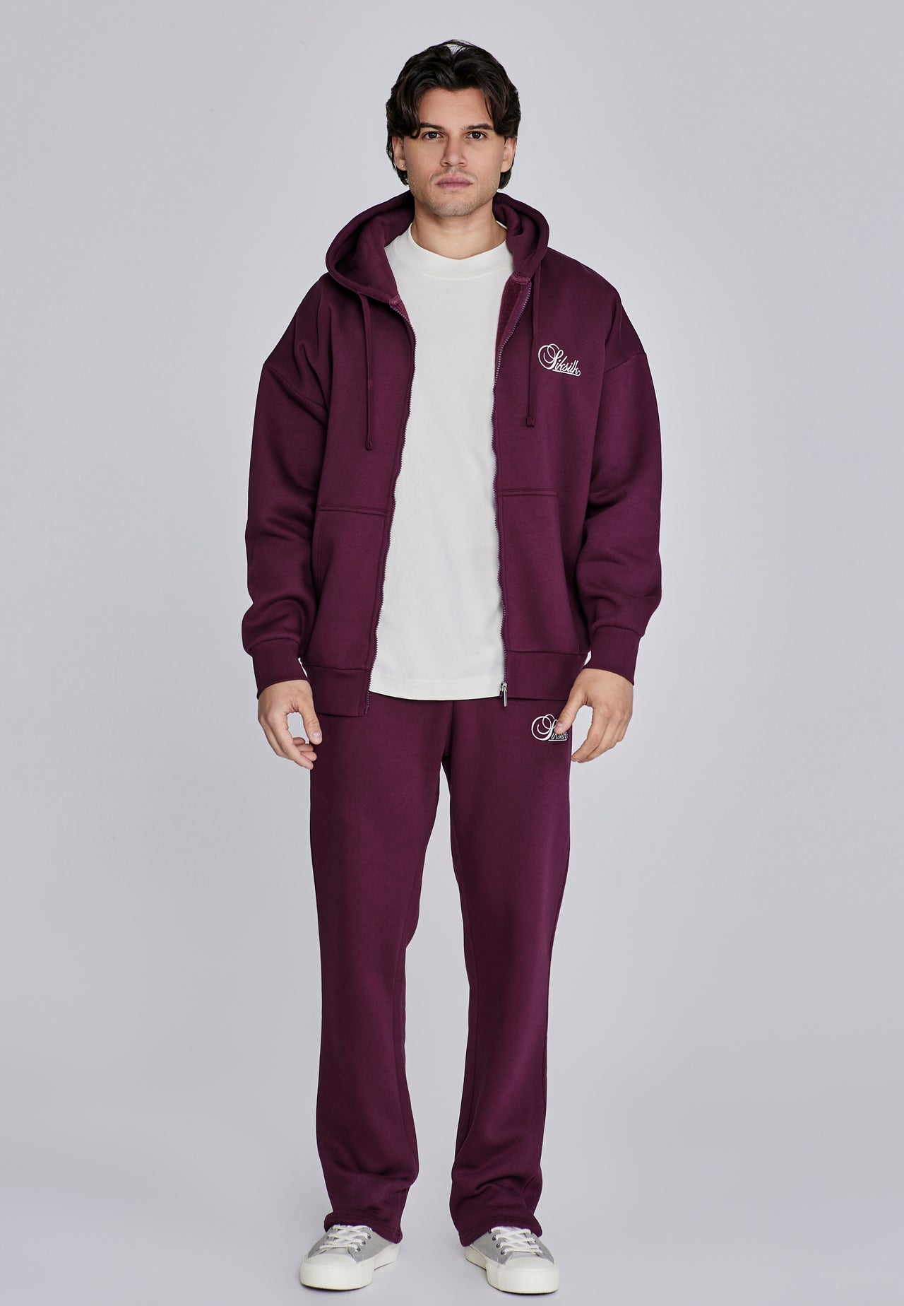 Burgundy Essentials Track Pants (3)